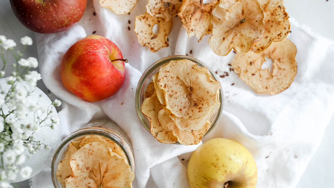 Dried Apple Chips with Flax