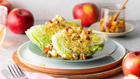 Wedge Salad with Warm Apple-Chipotle Dressing